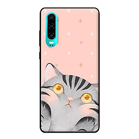 Ốp in cho Huawei P30 Mèo Hồng - Hàng chính hãng