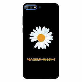 Ốp lưng in cho Huawei Y7/ Y7 Prime 2018  Mẫu Cúc To Nền Đen