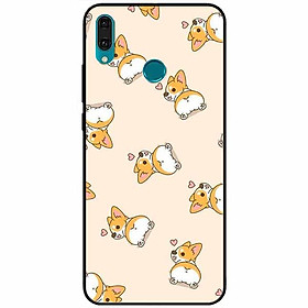 Ốp lưng dành cho Huawei Y9 2019 mẫu Cún Corgy Làm Kiểu
