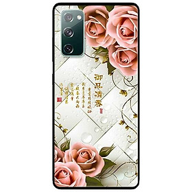 Ốp lưng dành cho Samsung A90 - Samsung S20 FE mẫu Hoa Hồng Nền Sọc