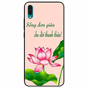 Ốp lưng in cho Huawei Y7 Pro 2019 Mẫu Sống Đơn Giản