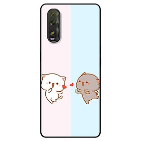 Ốp lưng dành cho Oppo Find X2 mẫu Cặp Đôi Xanh Hồng