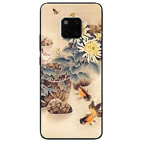 Ốp lưng in cho Huawei Mate 20 Pro Mẫu Hoa Và Cá Cam
