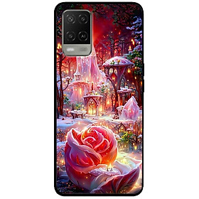 Ốp lưng cho Oppo A54 - A55 - A56 5G - A55s - A18 - A38 - A58 - Hoa Hồng Ánh Sáng - Hàng Chính Hãng