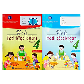 Sách - Combo Vở ô li bài tập toán 4 - quyển 1 + 2 (KN)