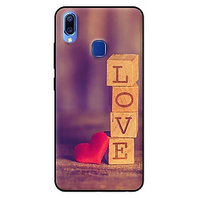 Ốp lưng in cho Vivo Y91 mẫu LOVE Gỗ - Hàng chính hãng