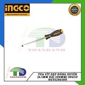 Tua vít dẹp đóng xuyên (6.5mm dài 100mm) Ingco HGTS286100 