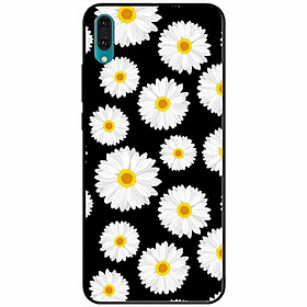 Ốp lưng dành cho Huawei Y7 Pro 2019 mẫu Hoạ Tiết Cúc Nền Đen