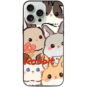 Ốp lưng cho IPhone 15 - 15 Plus - 15 Pro - 15 Pro Max - 16 - 16 Plus - 16 Pro - 16 Pro Max - Năm Chú Thỏ - Hàng Chính Hãng