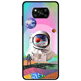 Ốp lưng dành cho Xiaomi Poco X3 mẫu Phi Hành Phản Chiếu