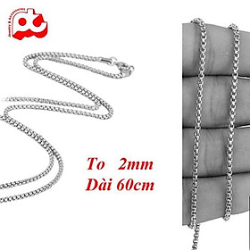 Dây chuyền nam titan cao cấp đẹp sang trọng inox thép không gỉ kiểu bông dừa trangsucpt PTDCNA51