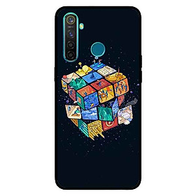 Ốp Lưng in cho Realme 5 Pro / Realme Q Mẫu Rubik Vũ Trụ - Hàng Chính Hãng