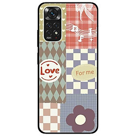 Ốp lưng dành cho Xiaomi Redmi Note 11 4G mẫu Ô Vuông Love