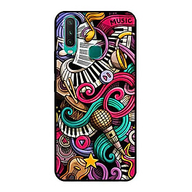 Ốp Lưng in cho Vivo Y17 Mẫu Họa Tiết Âm Nhạc - Hàng Chính Hãng
