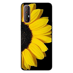 Ốp lưng dành cho Oppo Reno 3 Pro mẫu Hoa Hướng Dương Nền Đen