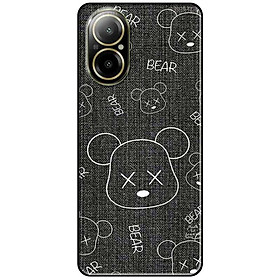 Ốp lưng cho Realme 9i - 10 - C20 - C67 - C65 4G - C11 2021 - Poco X6 5G - Họa Tiết Gấu Xám - Hàng Chính Hãng