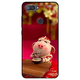 Ốp lưng in cho Xiaomi Mi 8 Lite Mẫu Heo Áo Trắng