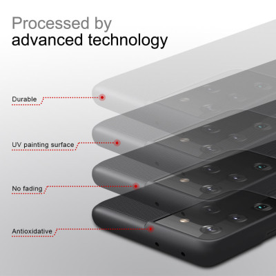 Ốp Lưng Sần chống sốc cho Samsung Galaxy S21 Ultra hiệu Nillkin Super Frosted Shield (Đính kèm giá đỡ hoặc miếng dán từ tính) - Hàng Chính Hãng