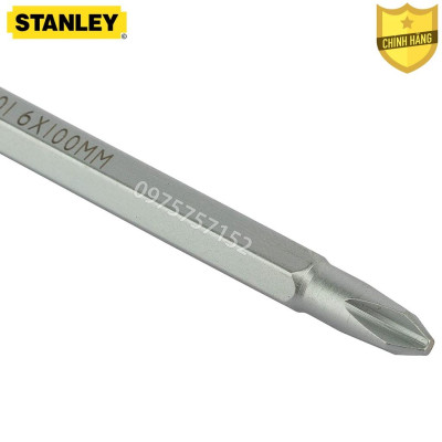 Tô vít 2 trong 1 đảo đầu có nam châm vĩnh cửu STANLEY 6x100mm, tua vít 2 đầu cao cấp thép Cr-V tay cầm chống va đập