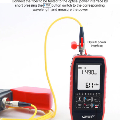 Máy Đo Công Suất Quang Và Test Cáp Mạng NOYAFA NF-908 (Dùng Pin Sạc) - Hàng Chính Hãng. NOYAFA NF-908 Multifunction Optical Power Meter Visual Fault Locator Network Cable Test Optical Fiber Tester