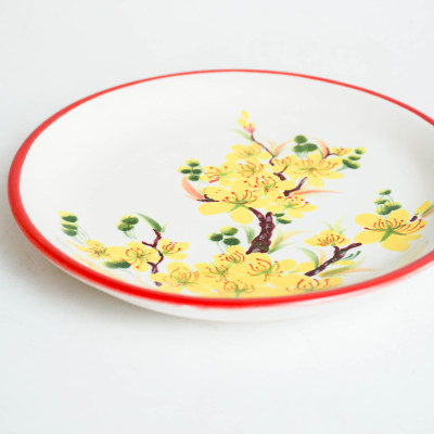 Dĩa phẳng (21 cm) - Họa tiết Tết 2024