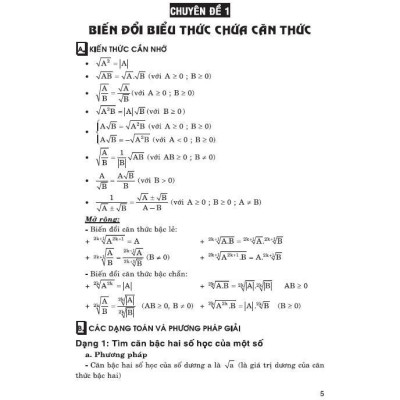 Sách - Giải Chi Tiết Các Dạng Toán Căn Thức Dành Cho Học Sinh Lớp 9 - Dùng Chung Các Bộ SGK Hiện Hành - Hồng Ân