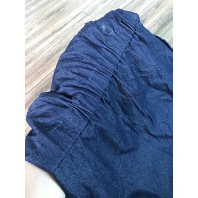 Áo chống nắng nữ toàn thân vải bò jean 2 lớp dáng xòe không xẻ sau che kín chân thoáng mát mẫu mới 2022