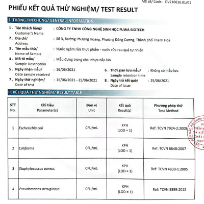 Nước ngâm rửa rau củ quả enzyme sinh học từ vỏ dứa Fuwa3e 3.8L