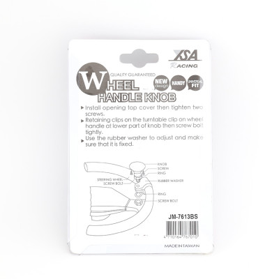 Tay Quay Trợ Lực Vô Lăng Ô Tô CIND JM-7613BS Màu Đen Chỉ Bạc