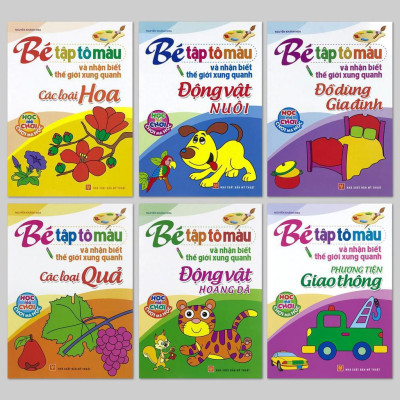 Túi - Bé Tập Tô Màu Và Nhận Biết Thế Giới Xung Quanh (6 Cuốn) - Bản Quyền
