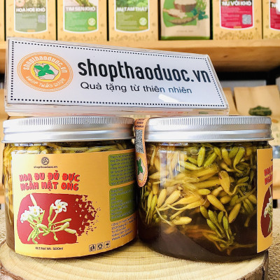 Hoa đu đủ đực ngâm mật ong rừng ĐắkLắk 500ml Shop Thảo Dược