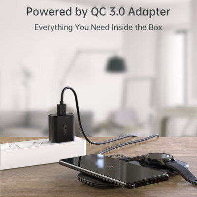 Đế sạc không dây sạc nhanh 15W 2 in 1 hỗ trợ sạc cho Smartphone / Galaxy Watch / Tai nghe hiệu CHOETECH T570-S (Chuẩn Qi, Smartchip, chuyên dụng cho Galaxy Watch) - Hàng nhập khẩu