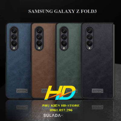 Ốp Lưng Da Dành Cho Samsung Galaxy Z Fold3 5G Chính Hãng SULADA Sang Trọng, Quý Phái - Hàng Chính Hãng
