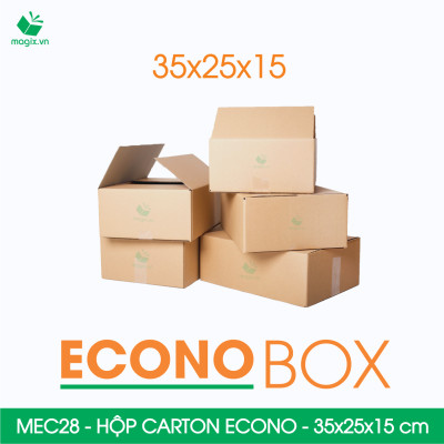 MEC28 - 35x25x15 cm - Combo 20 thùng hộp carton trơn siêu tiết kiệm ECONO