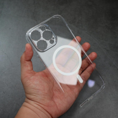 Ốp lưng trong suốt sạc từ tính bảo vệ camera cho iPhone 16 Pro Max, iPhone 16 Pro, iPhone 15 Pro Max, Iphone 15 Pro hiệu Memumi Glitter Magnetic - Siêu Mỏng 0.3mm, Tích Hợp Sạc Không Dây Từ Tích Magnetic, Lực Hút Mạnh, Chắc Chắn - Hàng nhập khẩu