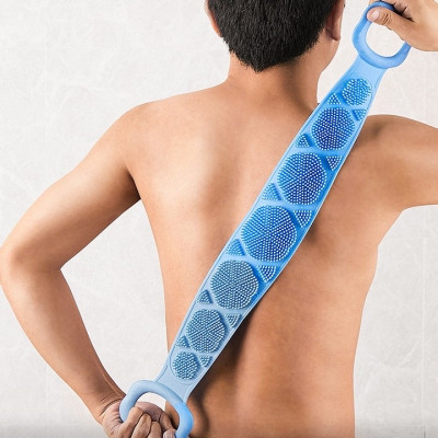 Dây  tắm chà lưng ,cọ lưng 2 mặt gai silicone ,chà chân tiện lợi tẩy tế bào chết ,phù hợp cho nam và nữ