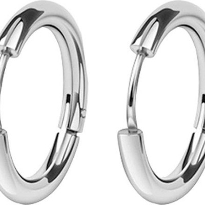 Bông tai nam inox khuyên tròn 12mm BT233 - 2 chiếc