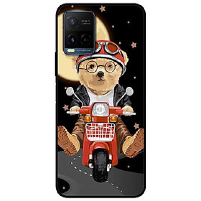 Ốp lưng dành cho Vivo Y21 - Vivo Y21s mẫu Gấu Chạy Xe