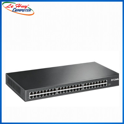 Bộ Chia Mạng Switch D-Link DGS-1048 48 Cổng RJ45 10/100/1000Mbps Vỏ Kim Loại - Hàng Chính Hãng