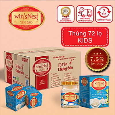 Thùng 72 lọ Nước Yến Sào win