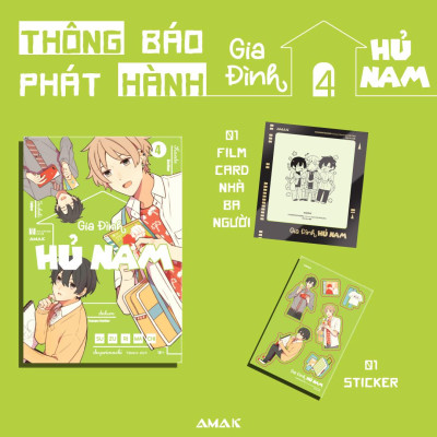 Gia Đình Hủ Nam - Tập 4 - Tặng Kèm Bìa Áo + Sticker + Film Card Nhà Ba Người