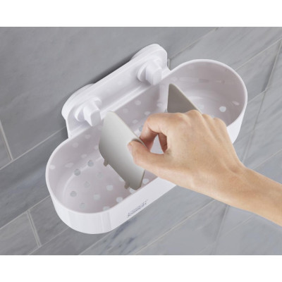 Kệ để đồ nhà tắm Joseph Joseph Duo (White) gắn tường tiện dụng, dễ dàng tháo lắp - 006346