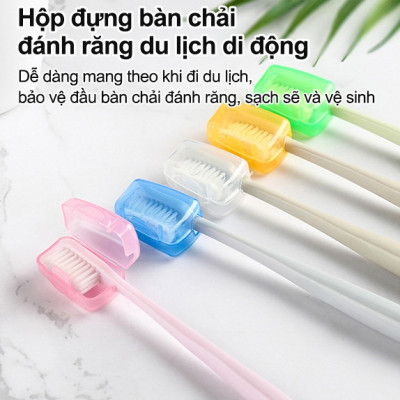 Nắp Nhựa Bọc Đầu Bàn Chải Đánh Răng Tránh Bụi Bẩn Côn Trùng, Gián Có Lỗ Thông Khí, Nút Đậy Bịt Bảo Vệ Đầu Bàn Chải Tiện Lợi Khi Đi Du Lịch