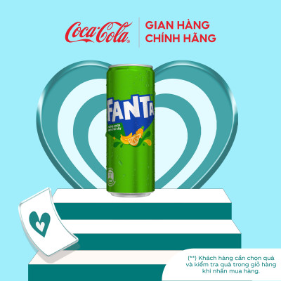 Thùng 24 Lon Nước Giải Khát Có Gas Fanta Soda Kem 320mlx24 Coca-Cola Official Store_TK
