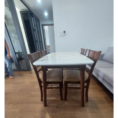 Bộ bàn ăn cabin giả đá