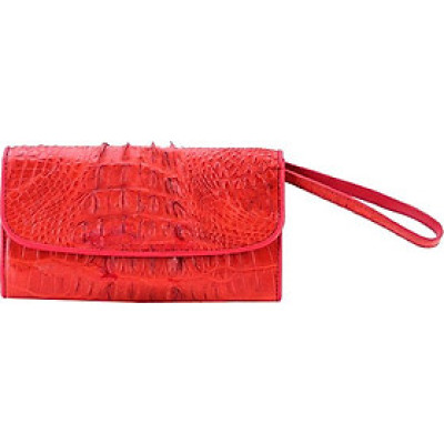 Ví Nữ Da Cá Sấu 3 Gấp Gai Huy Hoàng HT3290 (19 x 10.5 cm) - Đỏ