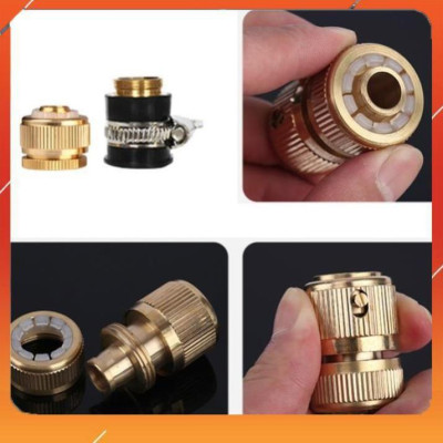 ️Evoucher Bộ dây vòi xịt nước rửa xe,tưới cây ,tăng áp 3 lần,loại 7m,10m 206701-2 đầu đồng,cút đồng+  móc khoá