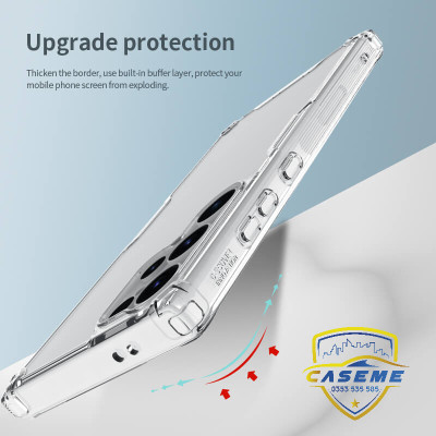 Ốp lưng cho Samsung S24 Ultra, Samsung S24 Plus, Samsung S24 hiệu Nillkin Nature TPU Pro bảo vệ camera, chống trơn, chống sốc cao cấp - Hàng chính hãng.