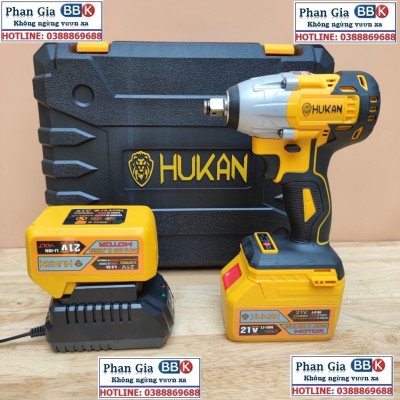 Máy siết bulong Hukan X2 Pro 21V Không chổi than tặng bộ mũi khoan