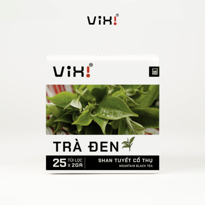 Trà đen túi lọc ViXi từ trà Shan Tuyết cổ thụ hộp 50g